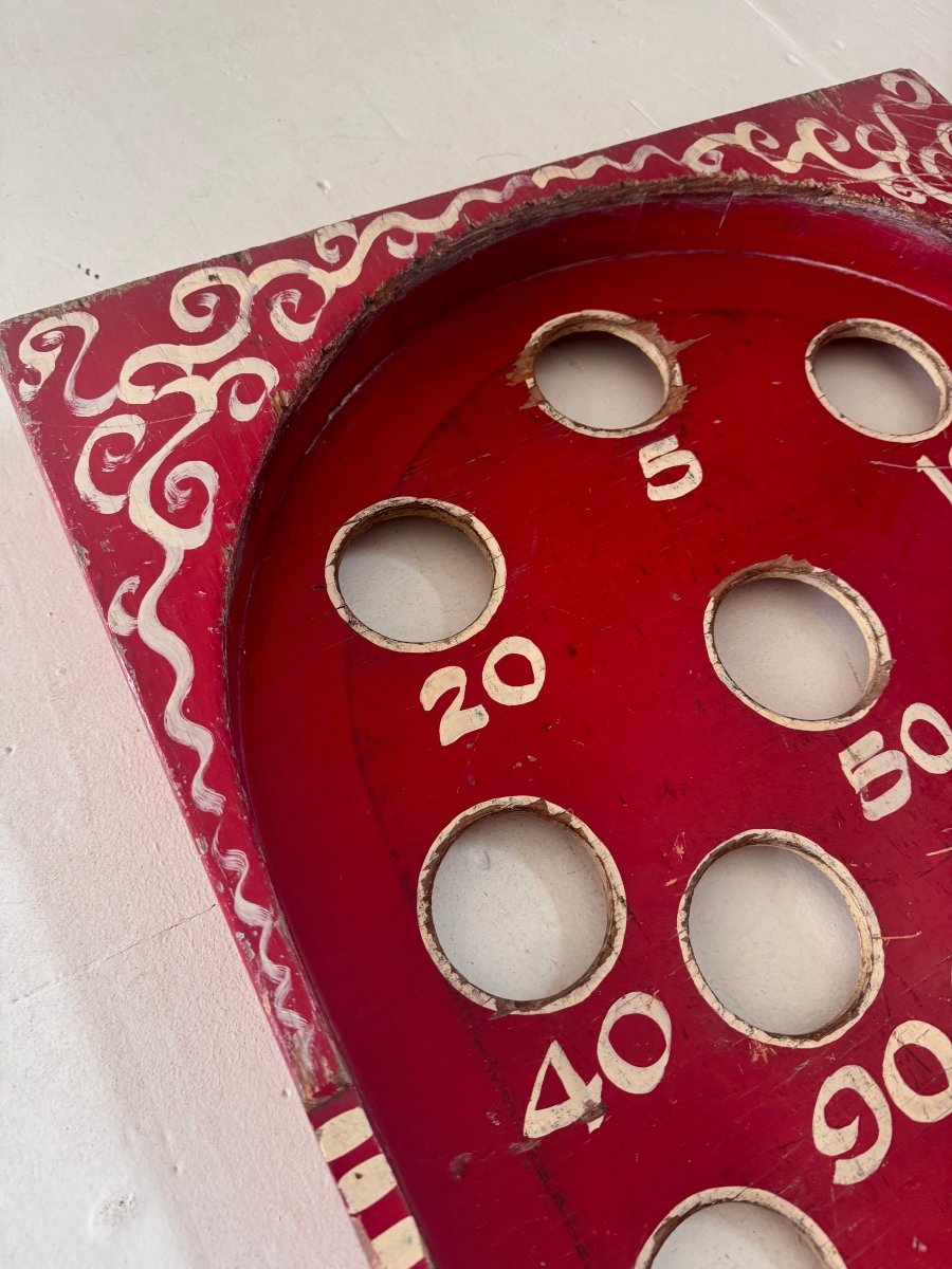 Folk Art Carnival - Tabletop Skee - Ball - Diamonds & Rust