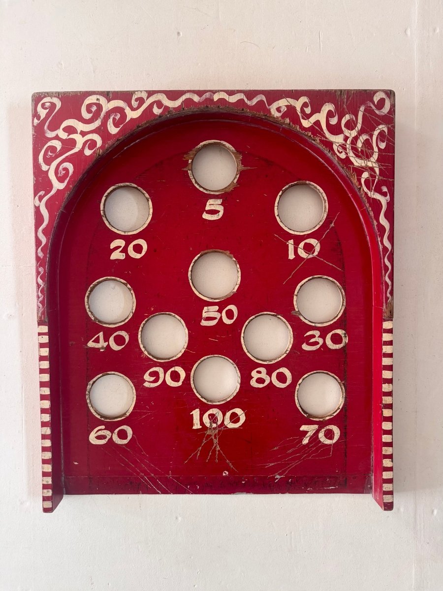Folk Art Carnival - Tabletop Skee - Ball - Diamonds & Rust