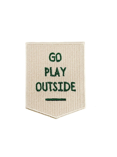 Go Play Outside Embroidered Iron - On Patch Outdoor Patch - Diamonds & Rust