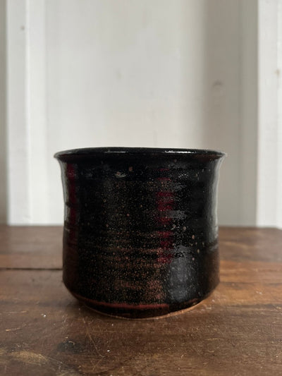 Hadmade Ceramic Vase - Black - Diamonds & Rust