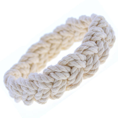 Handmade Sailor Knot Bracelets - White or Natural: Natural / Medium - Diamonds & Rust