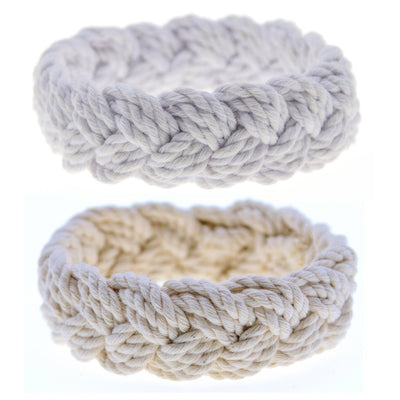 Handmade Sailor Knot Bracelets - White or Natural: Natural / Medium - Diamonds & Rust