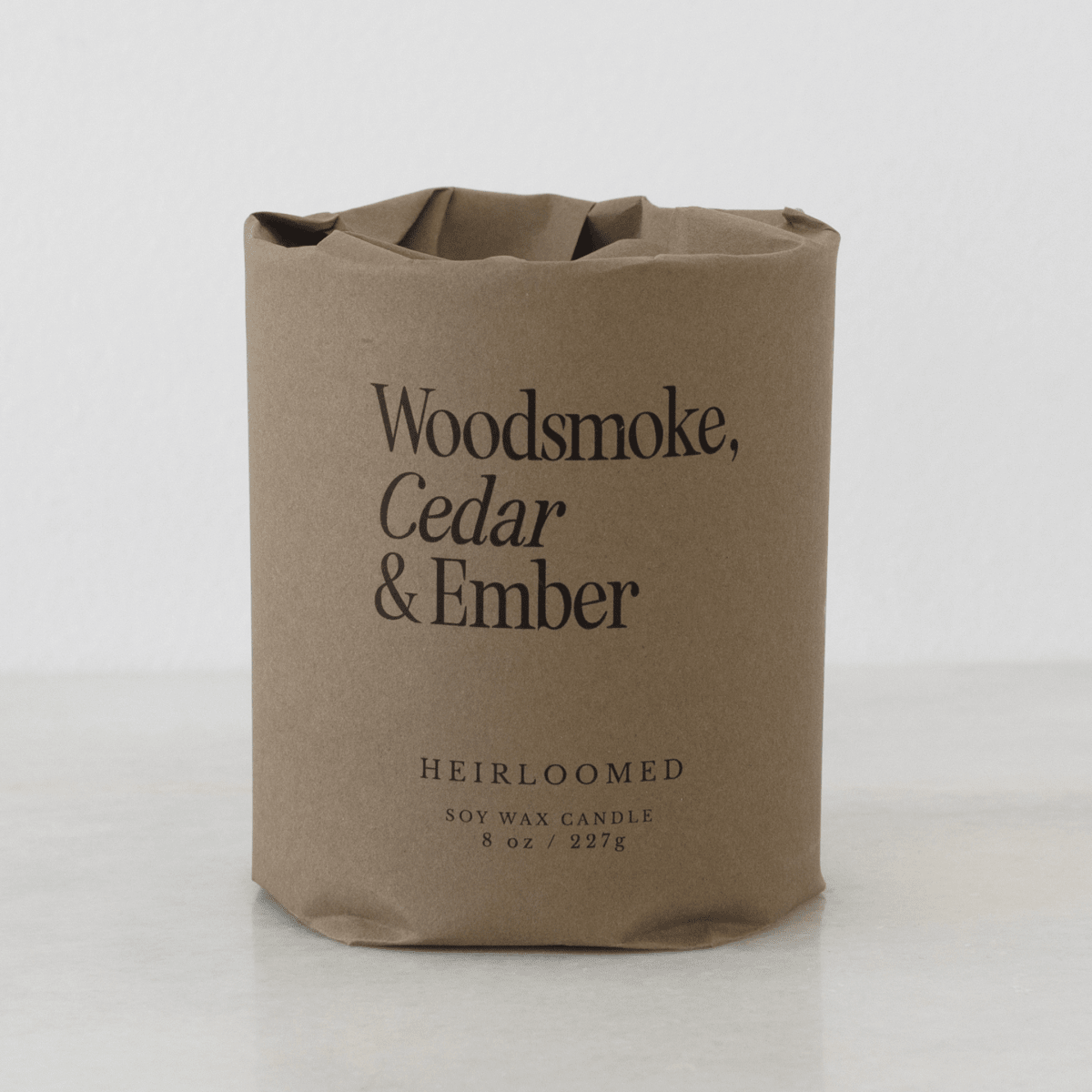 Heirloomed Candle - Woodsmoke, Cedar & Ember - Fall Candle - Diamonds & Rust