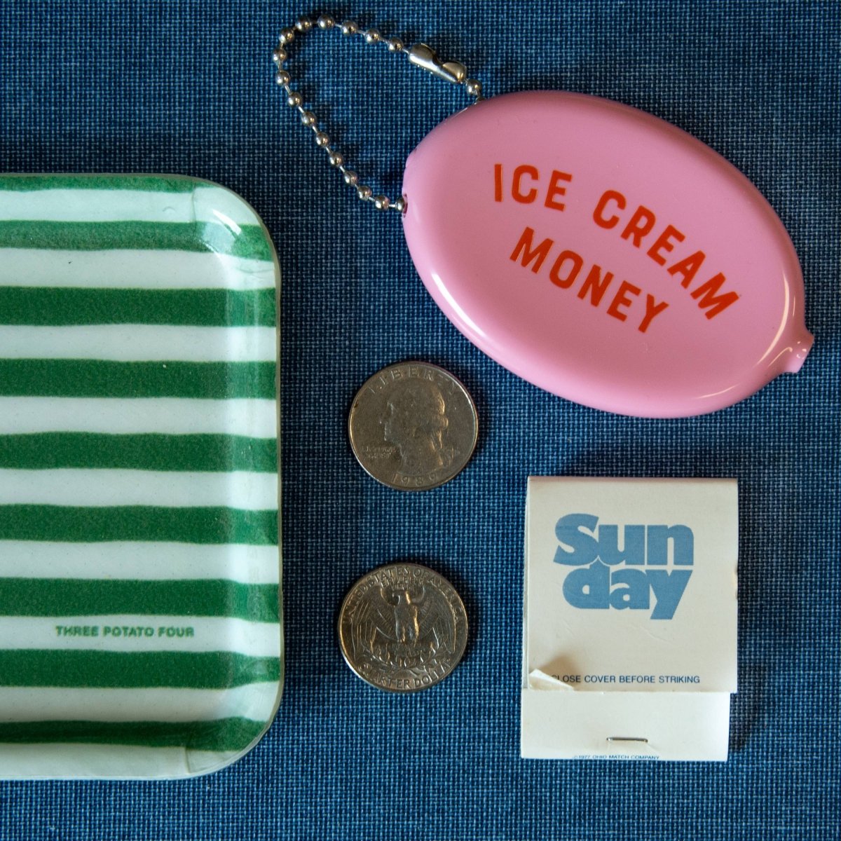 Ice Cream Money Coin Pouch - Diamonds & Rust