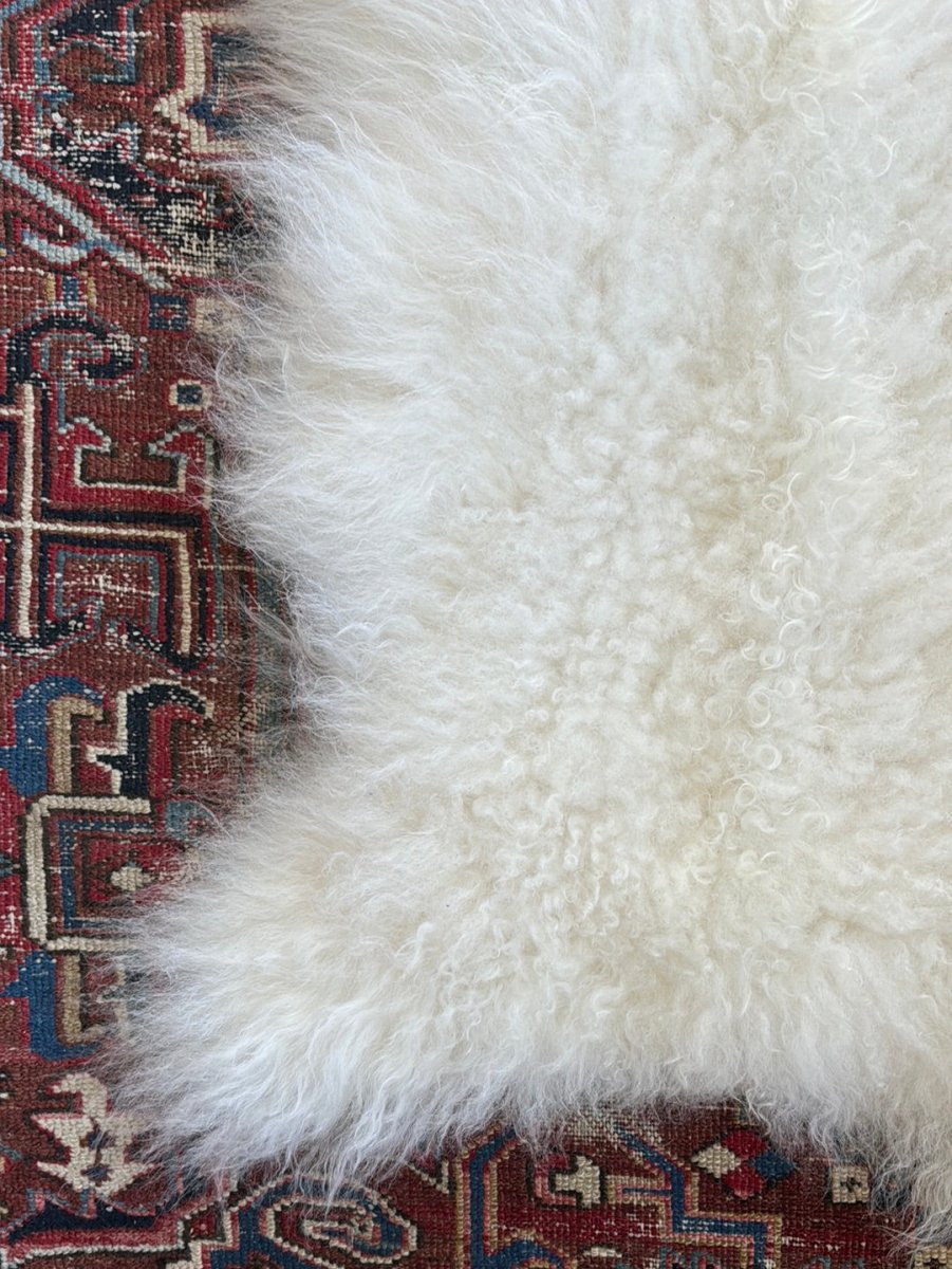 Icelandic Sheep Skin - White - Diamonds & Rust