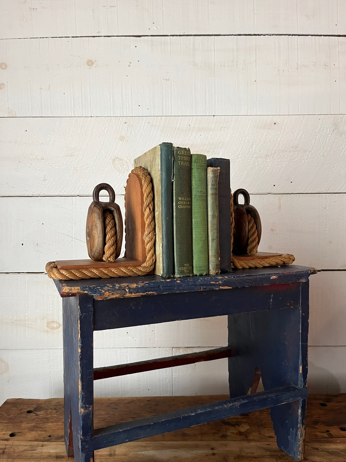 Vintage Pulley Bookends