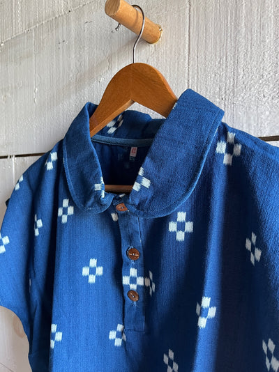 Vintage Indigo Textile Shirt