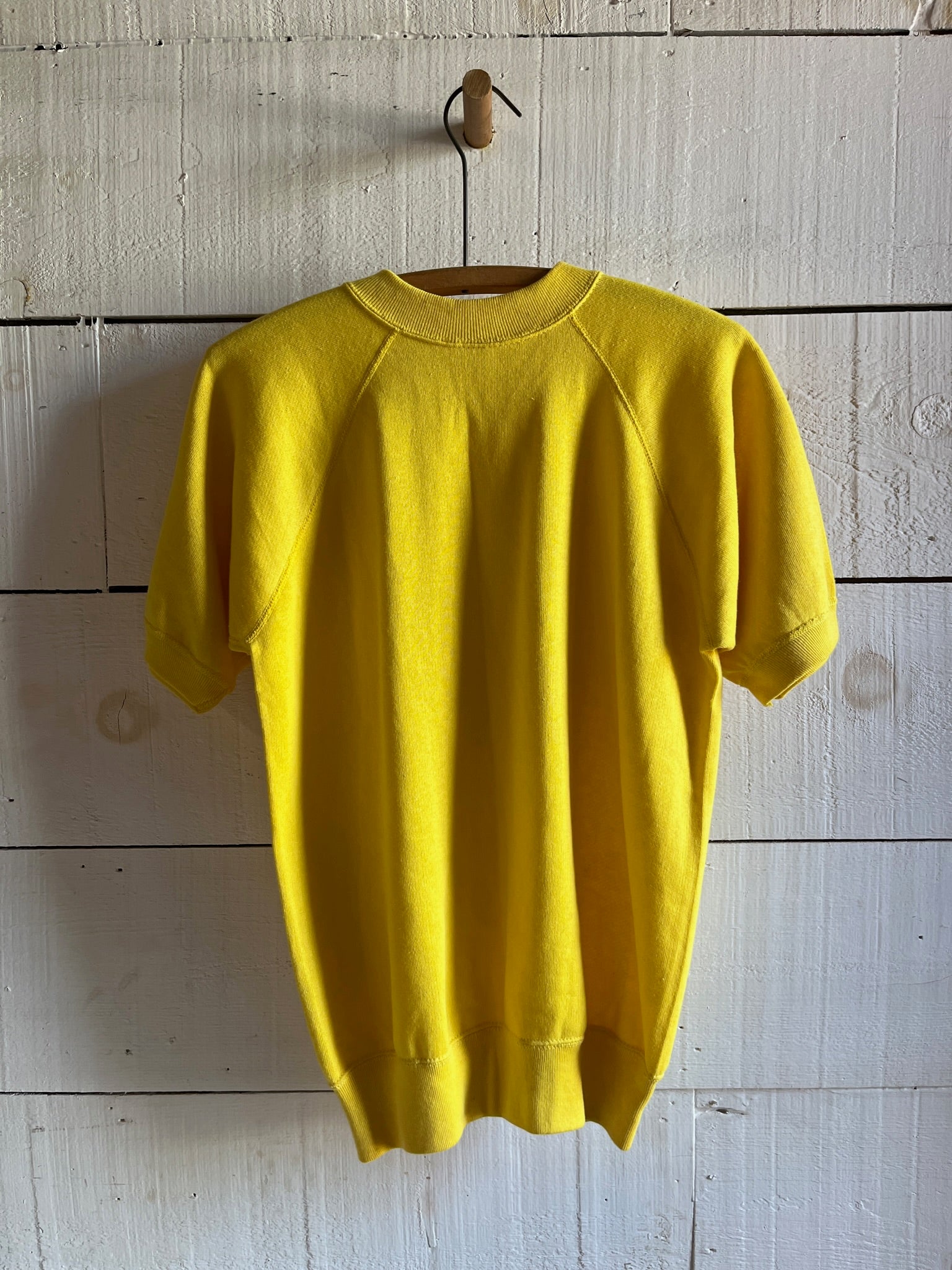 Vintage Short a sleeve Raglan Sweatshirt - Yellow