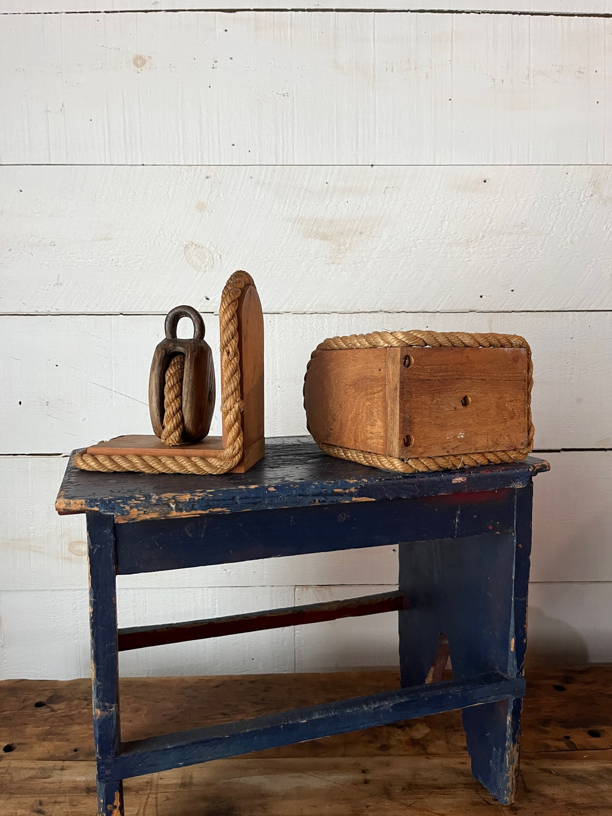 Vintage Pulley Bookends