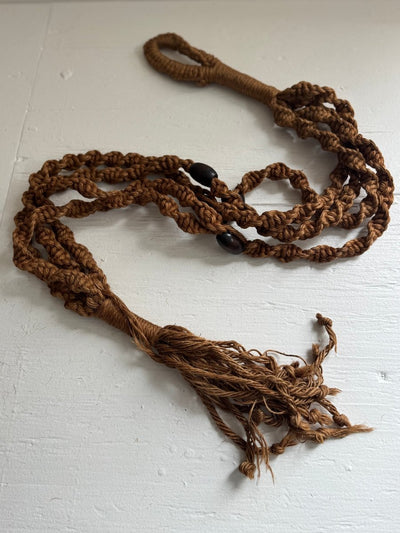 Jute Macrame Plant Hanger - Diamonds & Rust