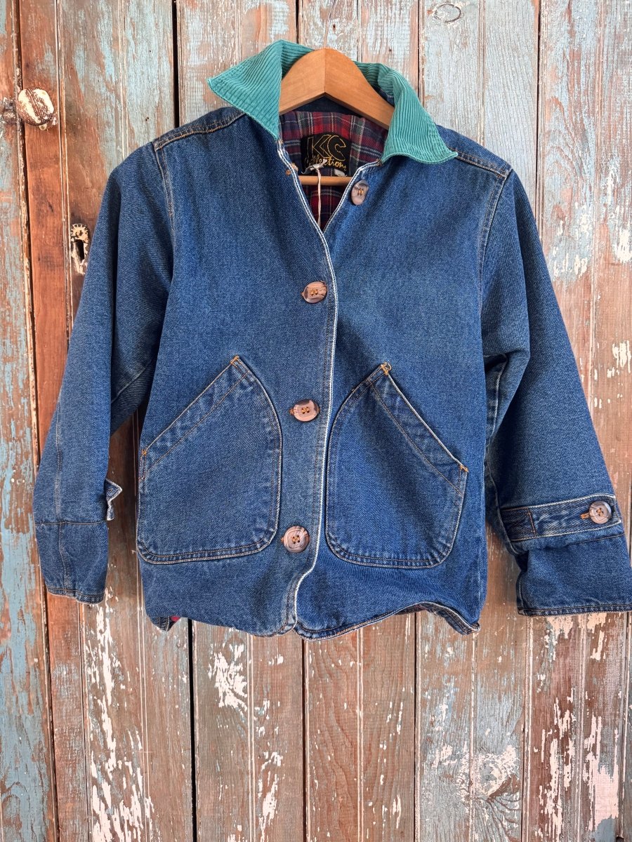 Kids VTG Quilt Lined Chore Coat - Plaid - Diamonds & Rust