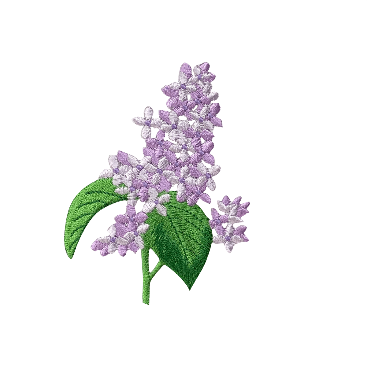Lilac Flower, Realistic, Embroidered, Iron on Patch - Diamonds & Rust