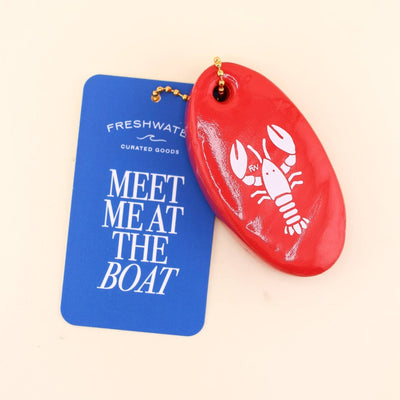 Lobster Floating Keychain - Diamonds & Rust