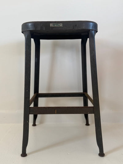 LYON Vintage Industrial Stool - Metal Distressed - Diamonds & Rust