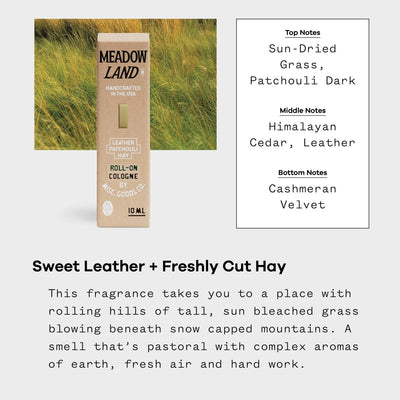 Meadowland Grass, Cedar & Patchouli Roll - On Cologne - Diamonds & Rust