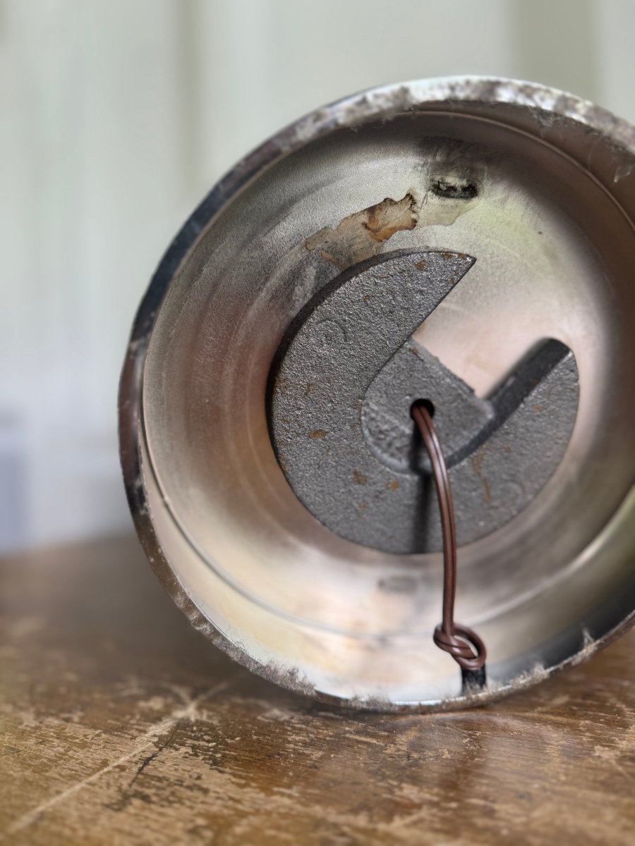 Mid - Century Modern Cork + Chrome Table Lamp - Diamonds & Rust