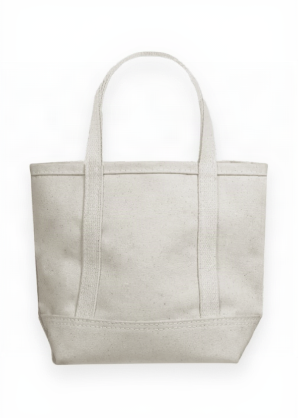 Mini Tote: Natural Canvas - Diamonds & Rust