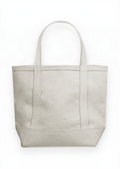 Mini Tote: Natural Canvas - Diamonds & Rust