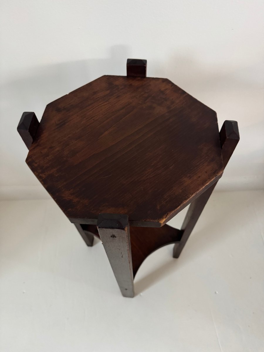 Mission Stlye Wood Planter - Diamonds & Rust