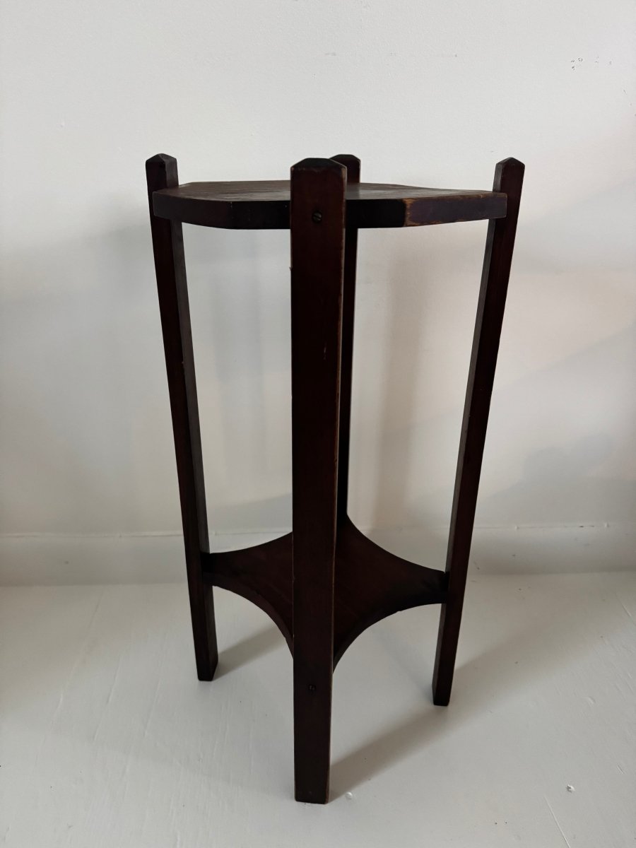 Mission Stlye Wood Planter - Diamonds & Rust