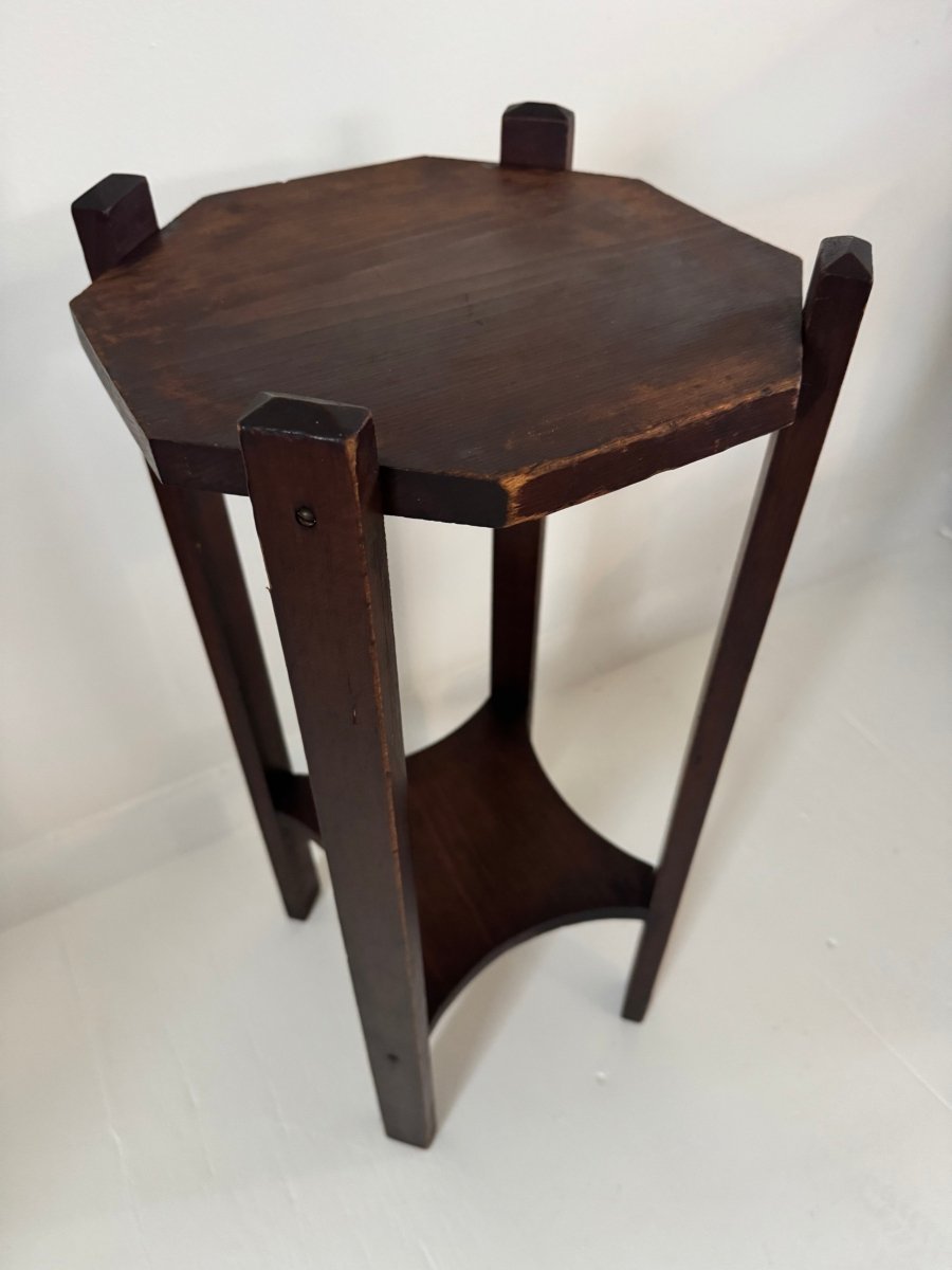 Mission Stlye Wood Planter - Diamonds & Rust