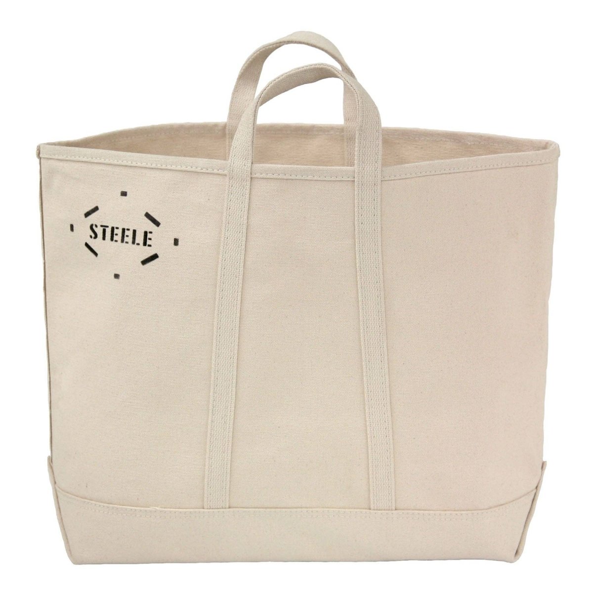 Natural Canvas Tote Bag - Medium: Natural Canvas / 10" - Diamonds & Rust