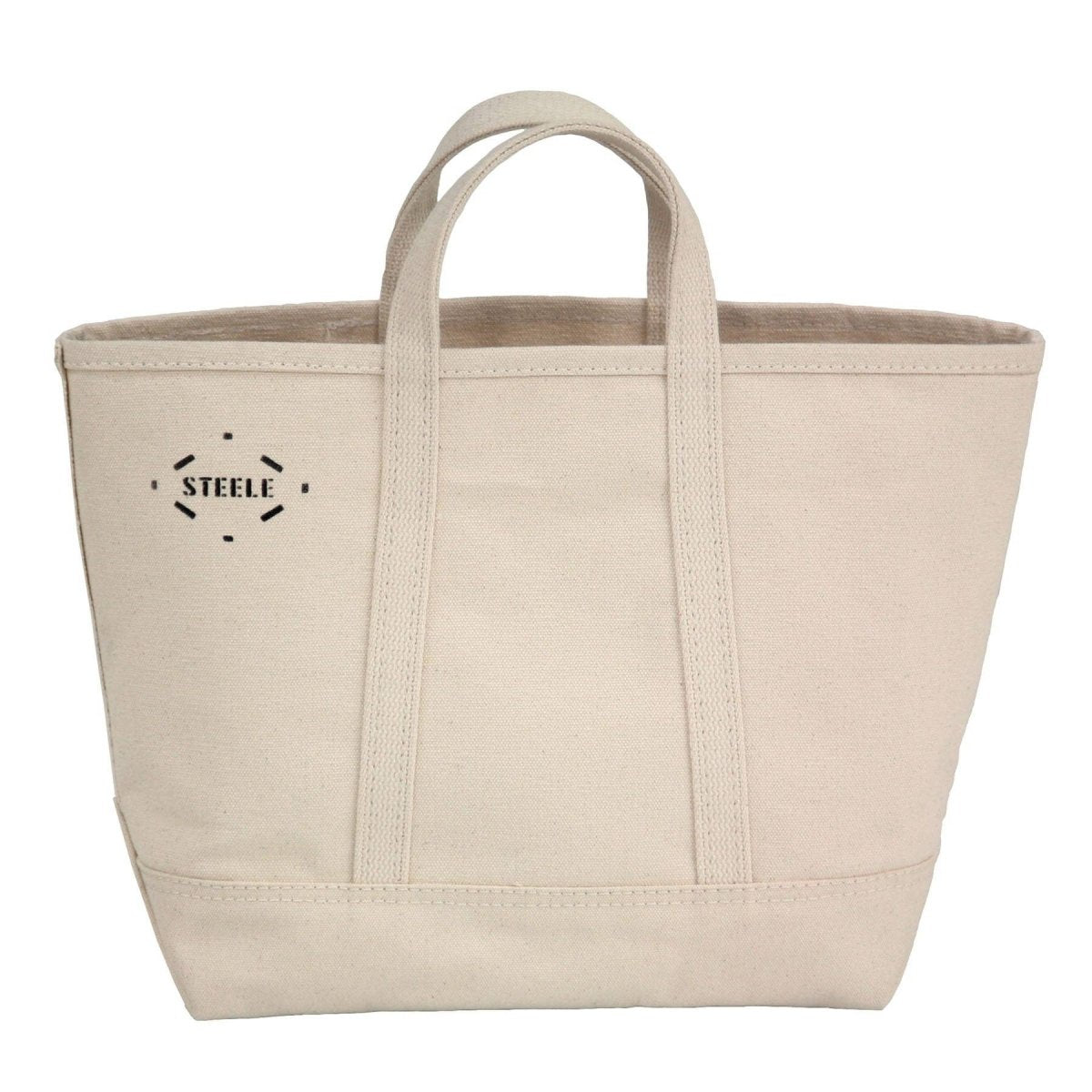Natural Canvas Tote Bag - Small: Natural Canvas / 5" - Diamonds & Rust