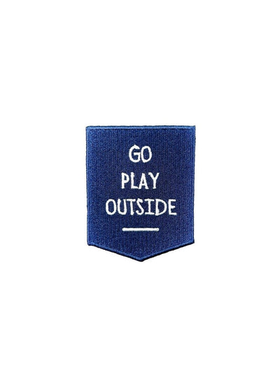 Navy Go Play Outside Iron-On Patch Embroidered Patch Nature - Diamonds & Rust