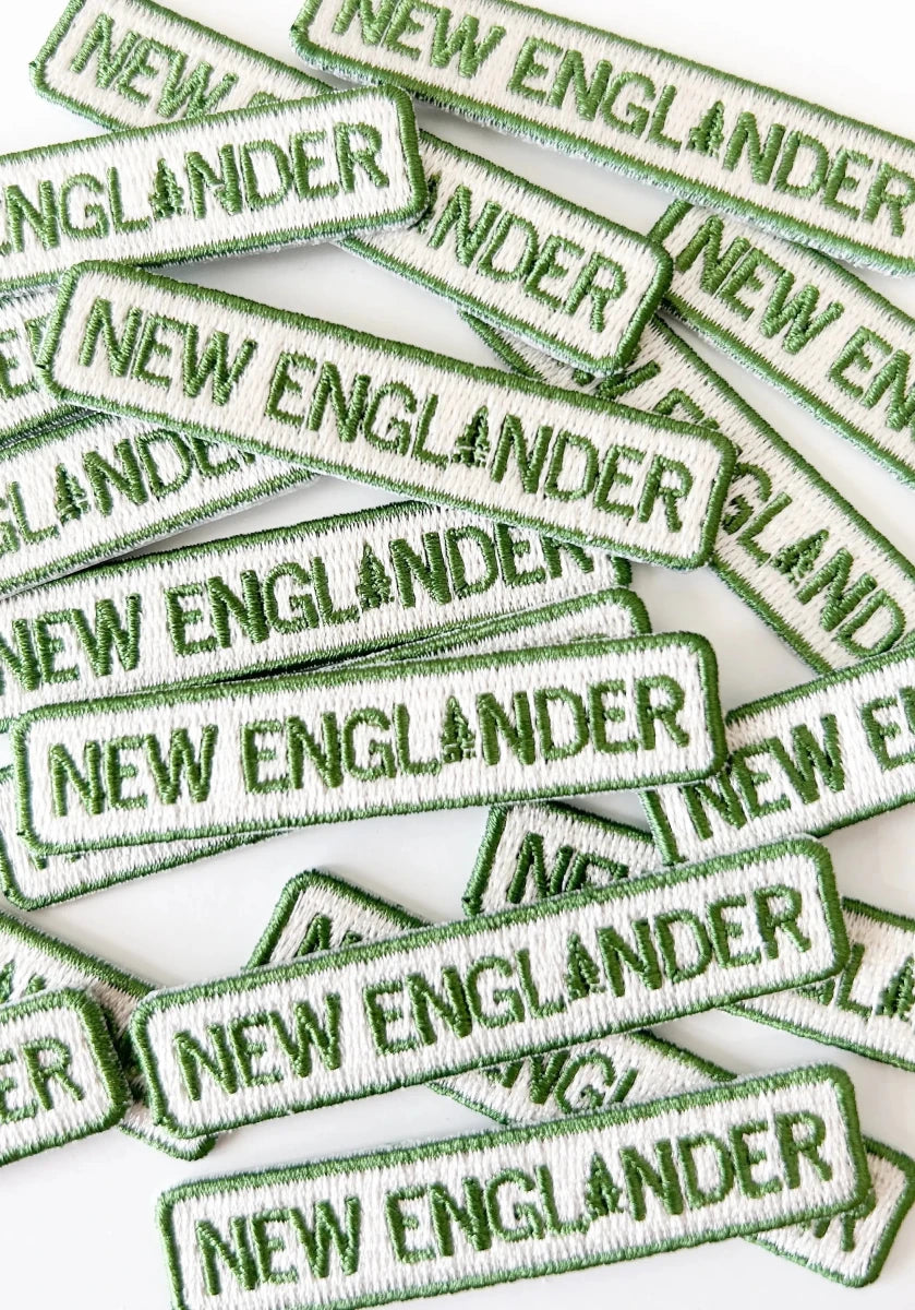 New England Embroidered Iron - On Patch New Englander  - Diamonds & Rust