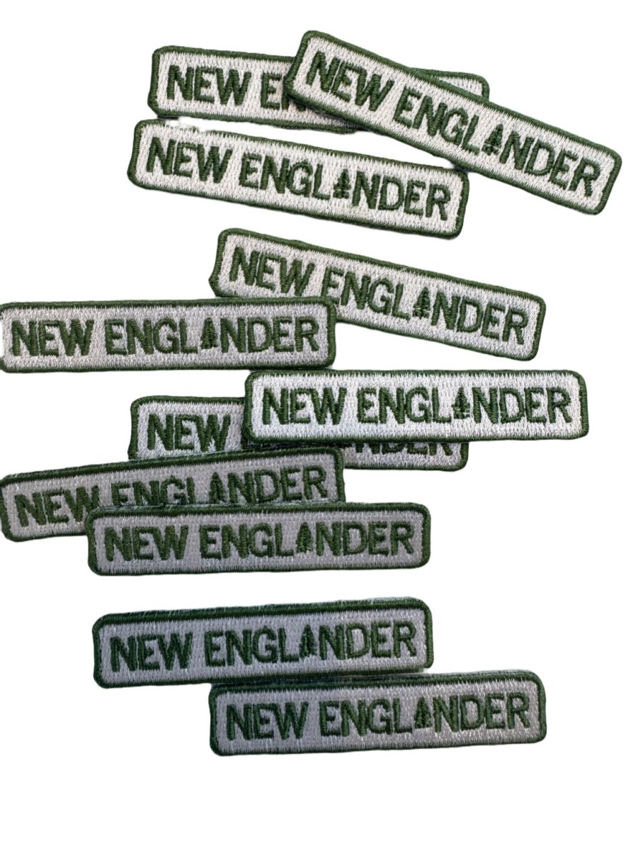 New England Embroidered Iron - On Patch New Englander  - Diamonds & Rust