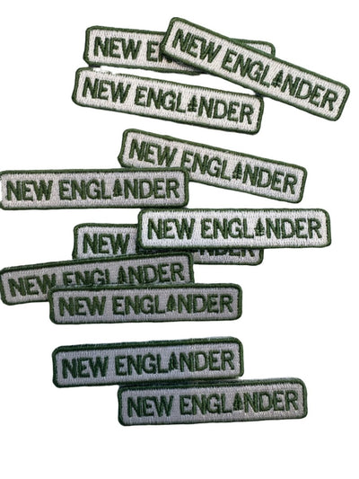 New England Embroidered Iron - On Patch New Englander  - Diamonds & Rust