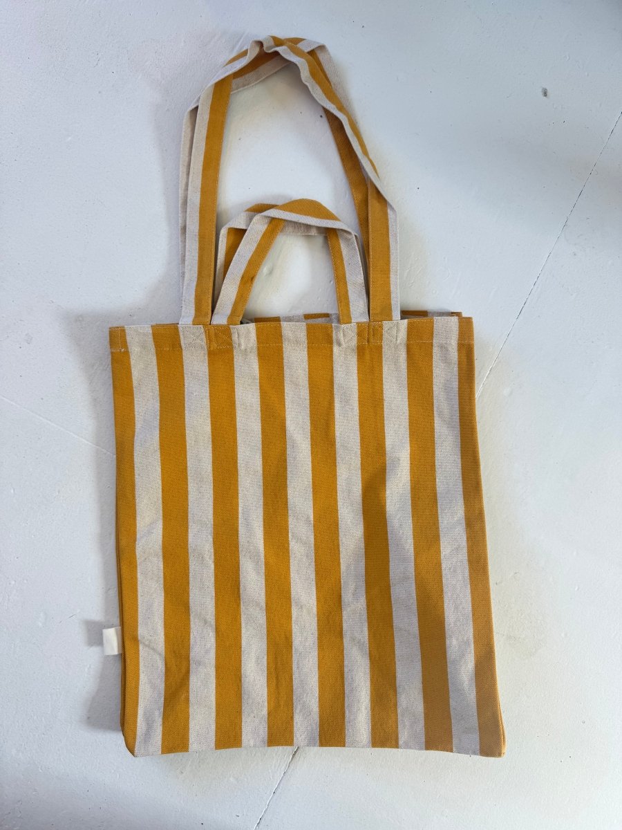 Organic Striped Tote - Yellow - Diamonds & Rust