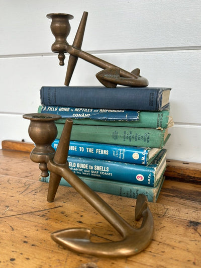 Pair of Brass Anchors - Diamonds & Rust