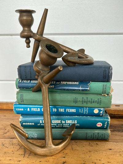 Pair of Brass Anchors - Diamonds & Rust