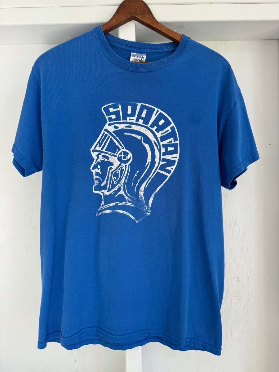 Pre Loved SPARTAN Blue T-Shirt - Diamonds & Rust