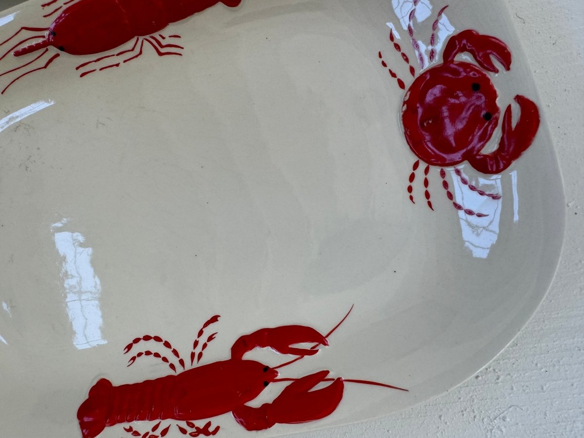 Set of Four Lobster + Crab Serving Dishes - Diamonds & Rust