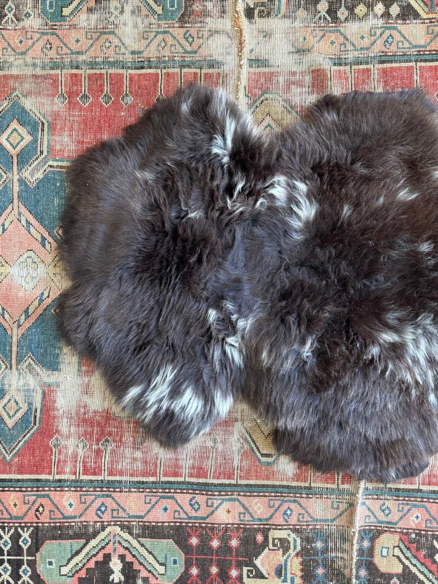 Sheep Skin - Brown + White - Diamonds & Rust