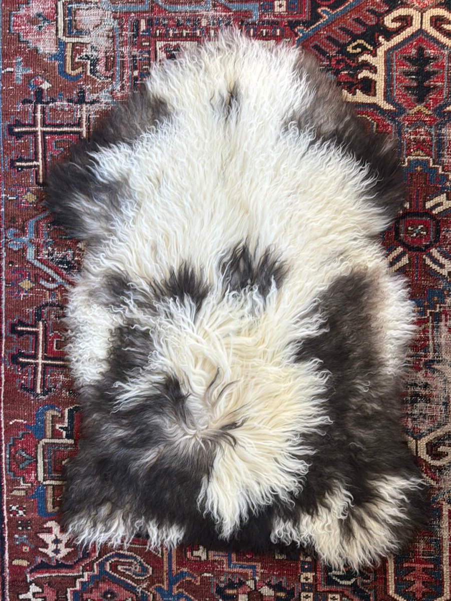 Sheep Skin - Brown + White - Diamonds & Rust