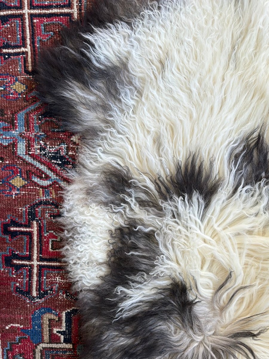 Sheep Skin - Brown + White - Diamonds & Rust