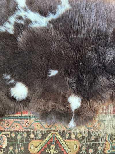 Sheep Skin - Brown + White Spots - Diamonds & Rust