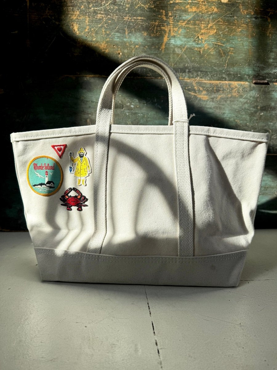 STEELE Canvas Tote Bag - Patches - Diamonds & Rust