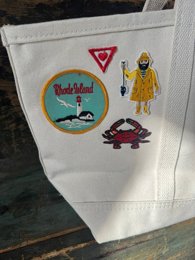 STEELE Canvas Tote Bag - Patches - Diamonds & Rust