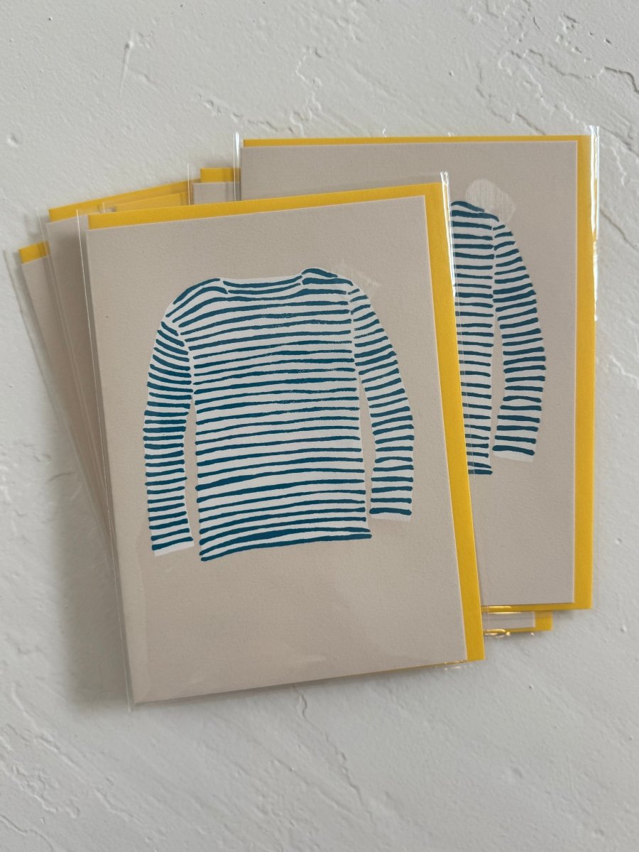 STRIPED SHIRT GREETING CARD - Diamonds & Rust