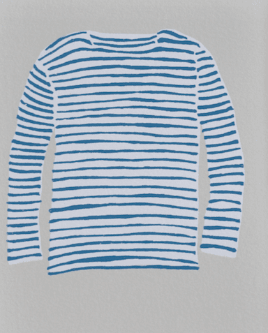 STRIPED SHIRT GREETING CARD - Diamonds & Rust