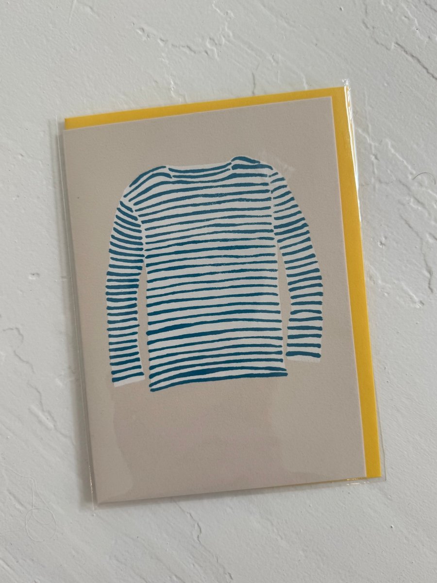 STRIPED SHIRT GREETING CARD - Diamonds & Rust