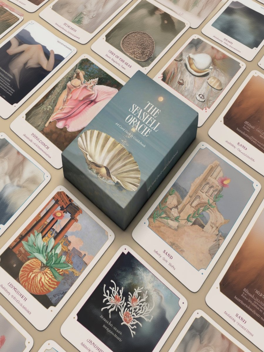 The Seashell Oracle: 44 Card Deck and Guidebook - Diamonds & Rust