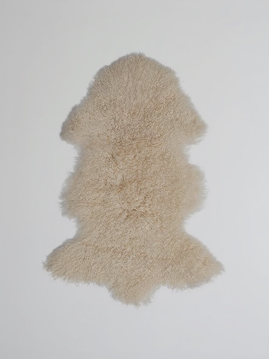 Tibetan Whole Hide/Pelt: Off White - Diamonds & Rust