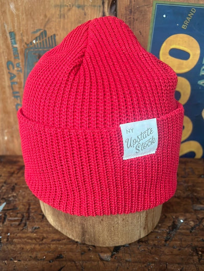 Upcycyled Cotton Watchcap - Cherry Red - Diamonds & Rust