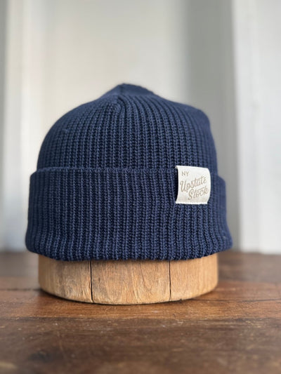 Upcycyled Cotton Watchcap - Navy - Diamonds & Rust