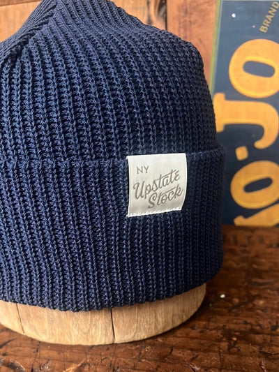 Upcycyled Cotton Watchcap - Navy - Diamonds & Rust